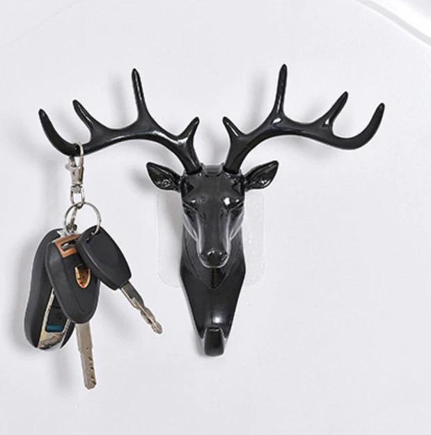 Hanging Hook- Self Adhesive Deer Head Hanging Hook (Pack of 1)