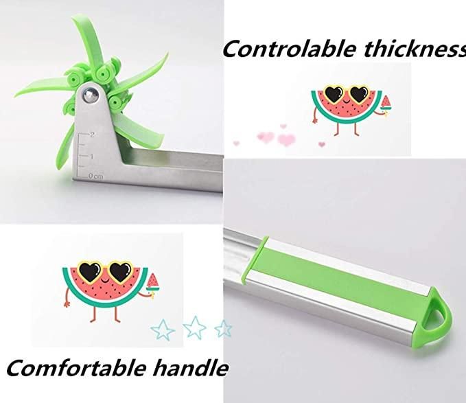 Watermelon Cutter Windmill Watermelon Slicer Cutter Washable Fruit Peeler