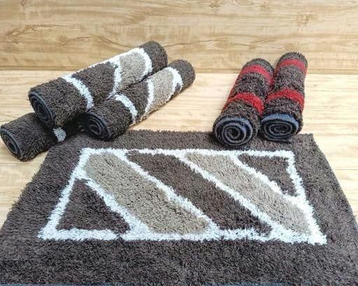 Cotton Printed Door Mats (Set of 6)